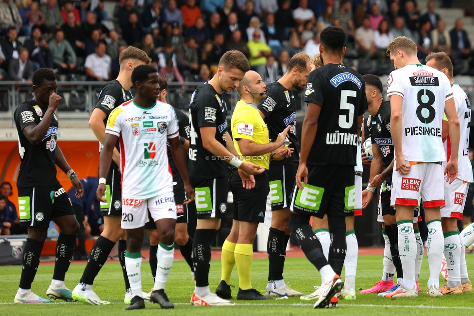 Wolfsberg - Sturm Graz
Oesterreichische Fussball Bundesliga, 10. Runde, Wolfsberger AC - SK Sturm Graz, Lavanttal-Arena Wolfsberg, 08.10.2023. 

Foto zeigt Gregory Wuethrich (Sturm)
