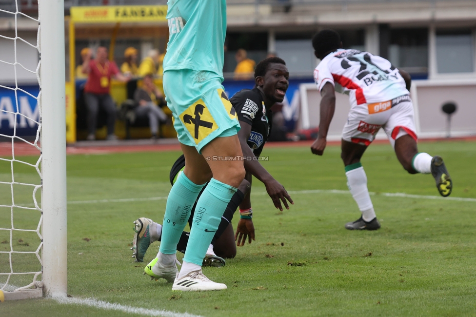 Wolfsberg - Sturm Graz
Oesterreichische Fussball Bundesliga, 10. Runde, Wolfsberger AC - SK Sturm Graz, Lavanttal-Arena Wolfsberg, 08.10.2023. 

Foto zeigt Amadou Dante (Sturm)
