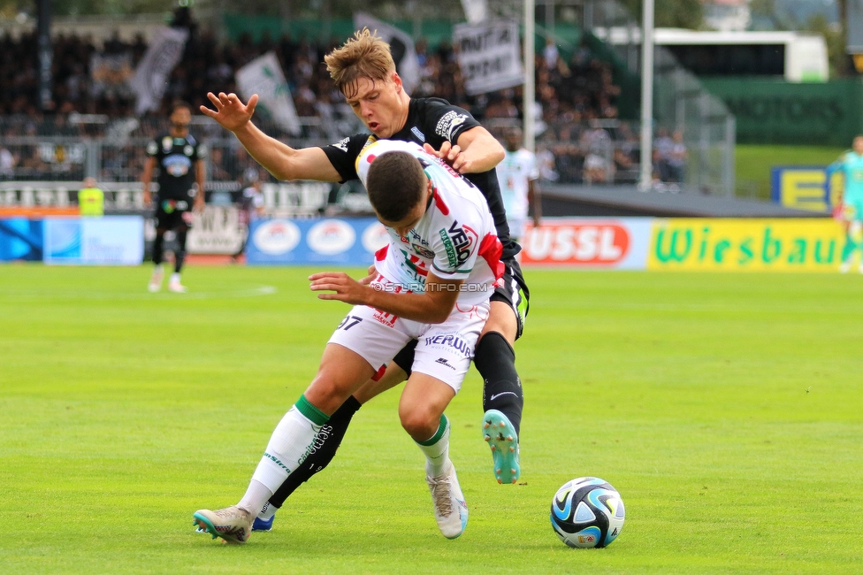 Wolfsberg - Sturm Graz
Oesterreichische Fussball Bundesliga, 10. Runde, Wolfsberger AC - SK Sturm Graz, Lavanttal-Arena Wolfsberg, 08.10.2023. 

Foto zeigt Alexander Prass (Sturm)
