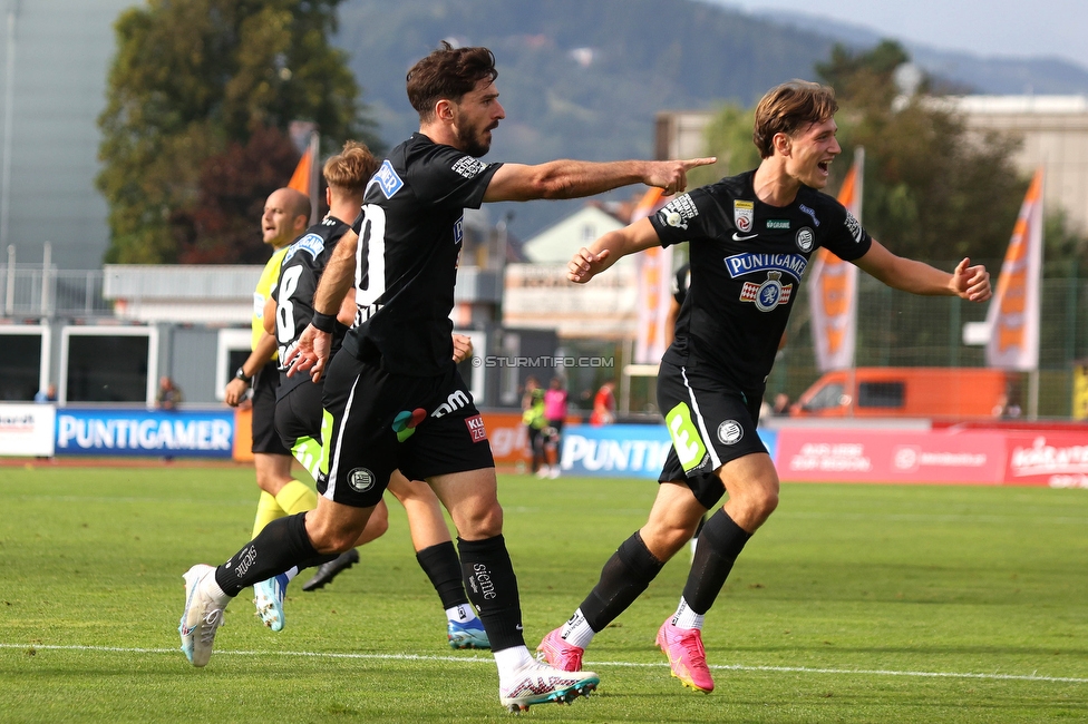 Wolfsberg - Sturm Graz
Oesterreichische Fussball Bundesliga, 10. Runde, Wolfsberger AC - SK Sturm Graz, Lavanttal-Arena Wolfsberg, 08.10.2023. 

Foto zeigt Otar Kiteishvili (Sturm)
