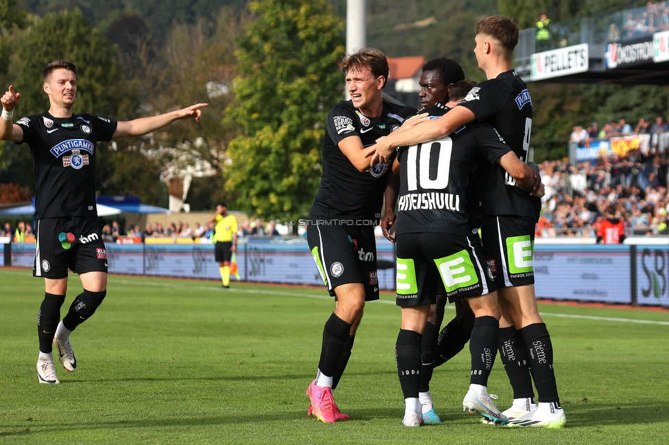 Wolfsberg - Sturm Graz
Oesterreichische Fussball Bundesliga, 10. Runde, Wolfsberger AC - SK Sturm Graz, Lavanttal-Arena Wolfsberg, 08.10.2023. 

Foto zeigt Otar Kiteishvili (Sturm)
