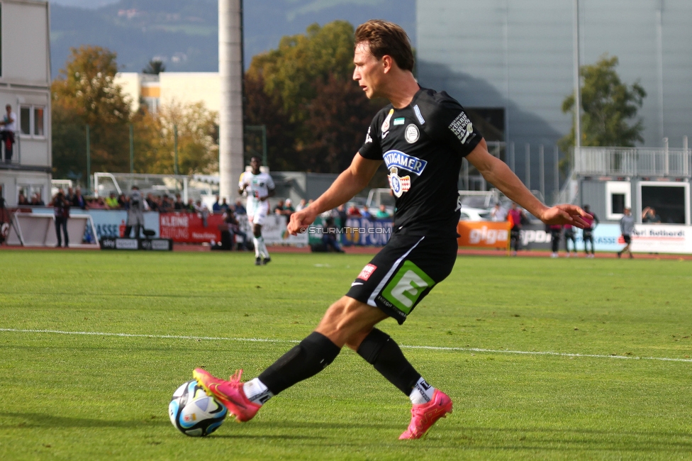 Wolfsberg - Sturm Graz
Oesterreichische Fussball Bundesliga, 10. Runde, Wolfsberger AC - SK Sturm Graz, Lavanttal-Arena Wolfsberg, 08.10.2023. 

Foto zeigt William Boeving (Sturm)
