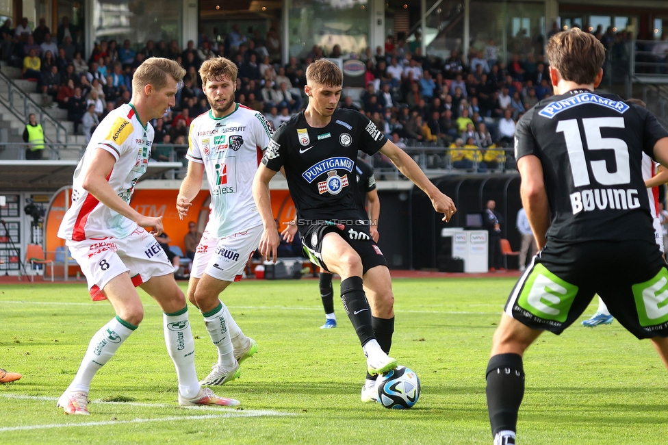 Wolfsberg - Sturm Graz
Oesterreichische Fussball Bundesliga, 10. Runde, Wolfsberger AC - SK Sturm Graz, Lavanttal-Arena Wolfsberg, 08.10.2023. 

Foto zeigt Szymon Wlodarczyk (Sturm)
