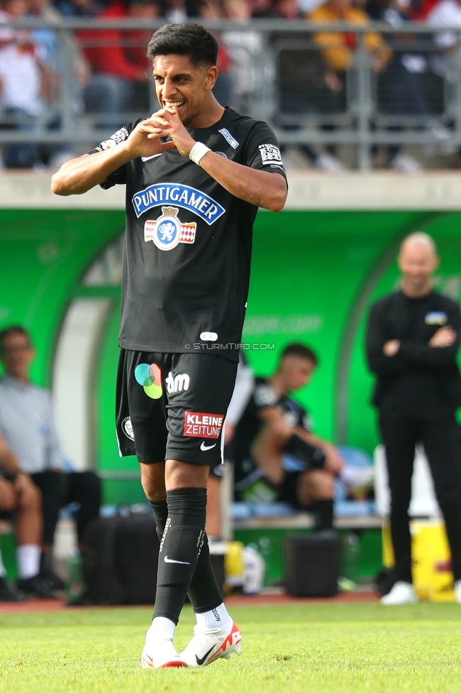 Wolfsberg - Sturm Graz
Oesterreichische Fussball Bundesliga, 10. Runde, Wolfsberger AC - SK Sturm Graz, Lavanttal-Arena Wolfsberg, 08.10.2023. 

Foto zeigt Manprit Sarkaria (Sturm)
