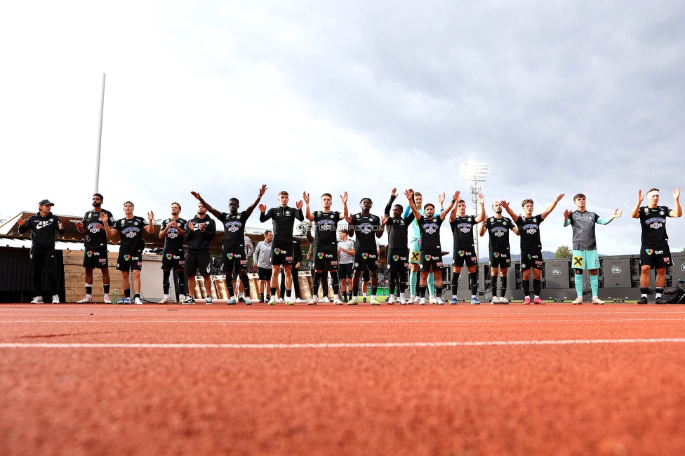 Wolfsberg - Sturm Graz
Oesterreichische Fussball Bundesliga, 10. Runde, Wolfsberger AC - SK Sturm Graz, Lavanttal-Arena Wolfsberg, 08.10.2023. 

Foto zeigt die Mannschaft von Sturm
