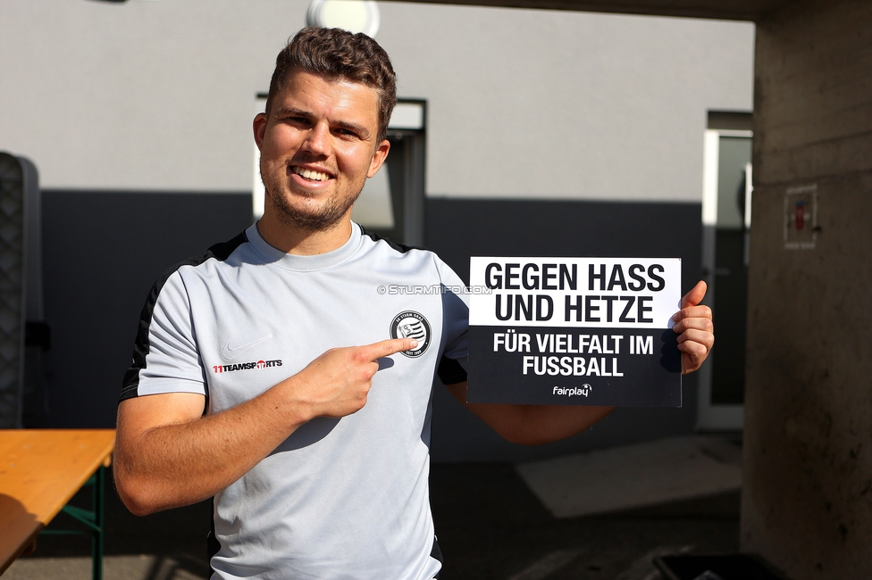 Sturm Damen - Blau Weiss Linz
OEFB Frauen Bundesliga, 6. Runde, SK Sturm Graz Damen - FC Blau Weiss Linz Union Kleinmuenchen, Trainingszentrum Messendorf, 14.10.2023. 

Foto zeigt David Url (Athletiktrainer Sturm Damen)
