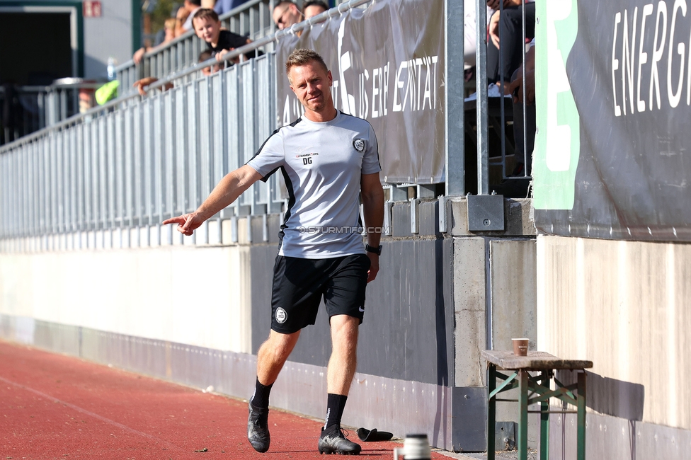 Sturm Damen - Blau Weiss Linz
OEFB Frauen Bundesliga, 6. Runde, SK Sturm Graz Damen - FC Blau Weiss Linz Union Kleinmuenchen, Trainingszentrum Messendorf, 14.10.2023. 

Foto zeigt Daniel Gutschi (Torwart-Trainer Sturm Damen)
