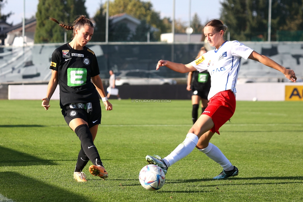 Sturm Damen - Blau Weiss Linz
OEFB Frauen Bundesliga, 6. Runde, SK Sturm Graz Damen - FC Blau Weiss Linz Union Kleinmuenchen, Trainingszentrum Messendorf, 14.10.2023. 

Foto zeigt Stefanie Grossgasteiger (Sturm Damen)
