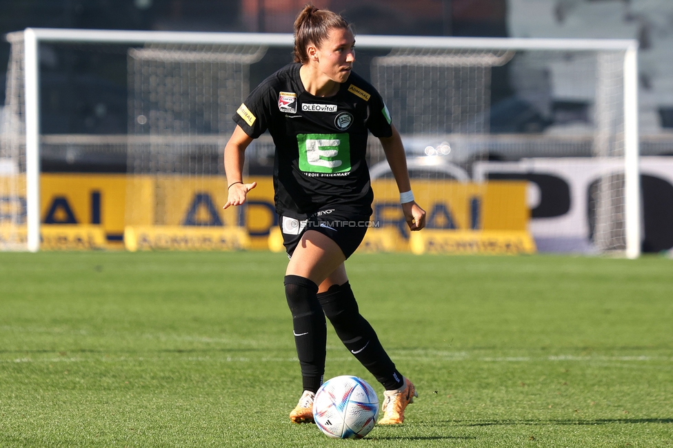 Sturm Damen - Blau Weiss Linz
OEFB Frauen Bundesliga, 6. Runde, SK Sturm Graz Damen - FC Blau Weiss Linz Union Kleinmuenchen, Trainingszentrum Messendorf, 14.10.2023. 

Foto zeigt Stefanie Grossgasteiger (Sturm Damen)
