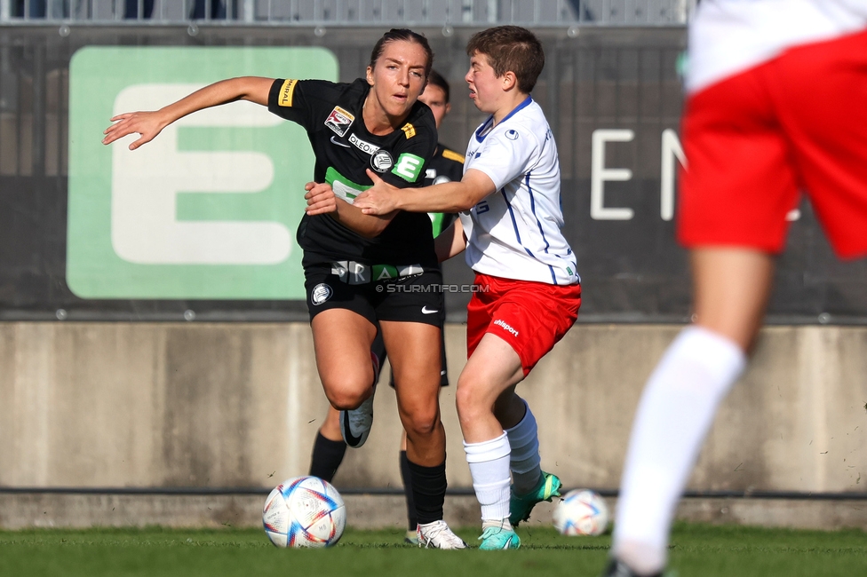 Sturm Damen - Blau Weiss Linz
OEFB Frauen Bundesliga, 6. Runde, SK Sturm Graz Damen - FC Blau Weiss Linz Union Kleinmuenchen, Trainingszentrum Messendorf, 14.10.2023. 

Foto zeigt Modesta Uka (Sturm Damen)
