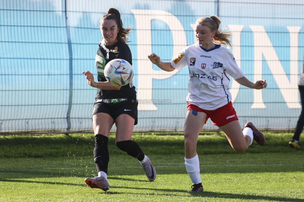 Sturm Damen - Blau Weiss Linz
OEFB Frauen Bundesliga, 6. Runde, SK Sturm Graz Damen - FC Blau Weiss Linz Union Kleinmuenchen, Trainingszentrum Messendorf, 14.10.2023. 

Foto zeigt Linda Mittermair (Sturm Damen)
