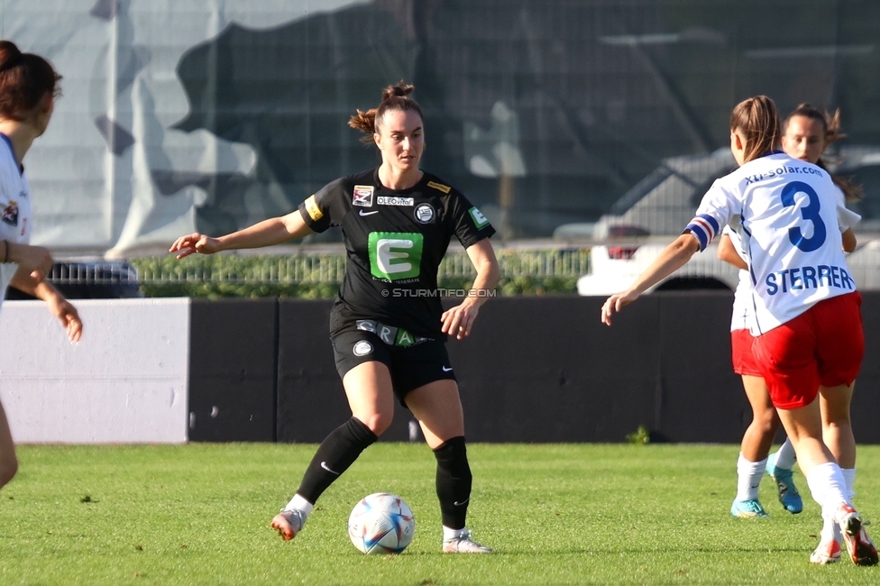 Sturm Damen - Blau Weiss Linz
OEFB Frauen Bundesliga, 6. Runde, SK Sturm Graz Damen - FC Blau Weiss Linz Union Kleinmuenchen, Trainingszentrum Messendorf, 14.10.2023. 

Foto zeigt Linda Mittermair (Sturm Damen)
