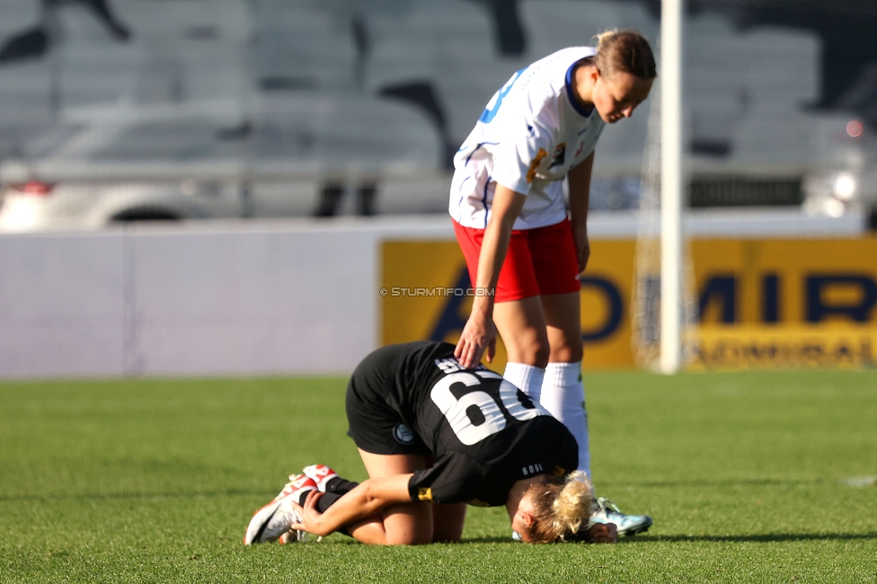 Sturm Damen - Blau Weiss Linz
OEFB Frauen Bundesliga, 6. Runde, SK Sturm Graz Damen - FC Blau Weiss Linz Union Kleinmuenchen, Trainingszentrum Messendorf, 14.10.2023. 

Foto zeigt Modesta Uka (Sturm Damen)
