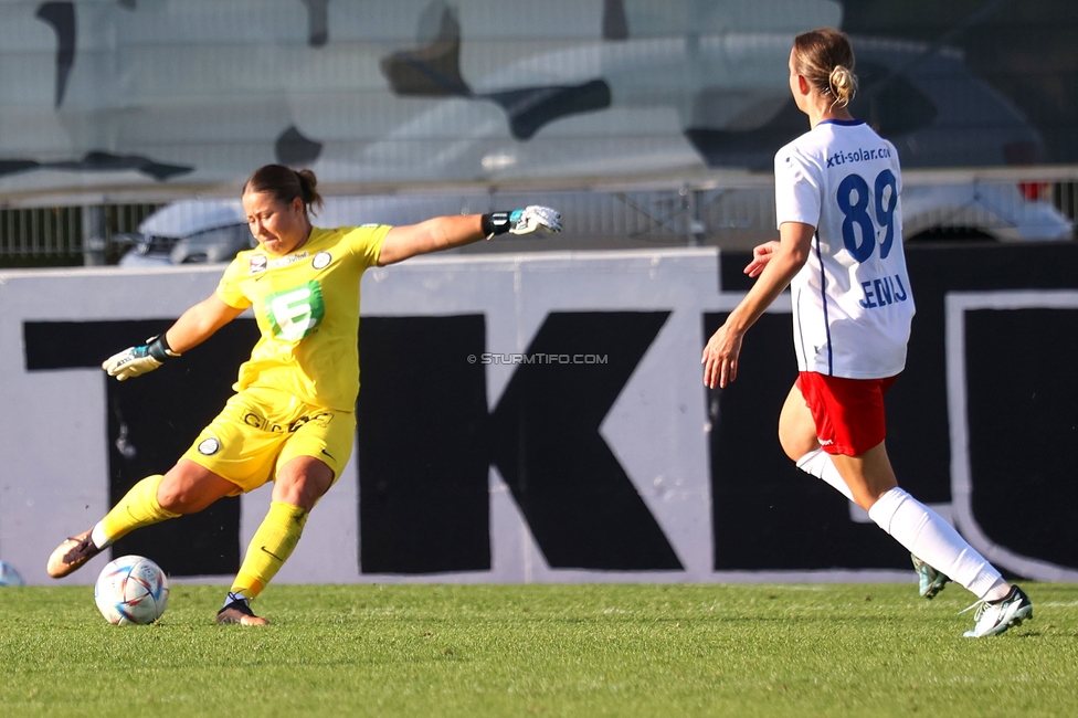 Sturm Damen - Blau Weiss Linz
OEFB Frauen Bundesliga, 6. Runde, SK Sturm Graz Damen - FC Blau Weiss Linz Union Kleinmuenchen, Trainingszentrum Messendorf, 14.10.2023. 

Foto zeigt Mariella El Sherif (Sturm Damen)
