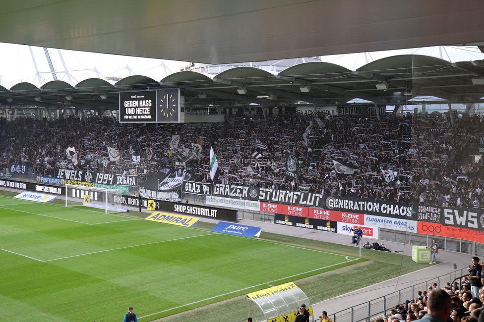 Sturm Graz - Hartberg
Oesterreichische Fussball Bundesliga, 11. Runde, SK Sturm Graz - TSV Hartberg,  Stadion Liebenau Graz, 21.10.2023. 

Foto zeigt Fans von Sturm
Schlüsselwörter: schals