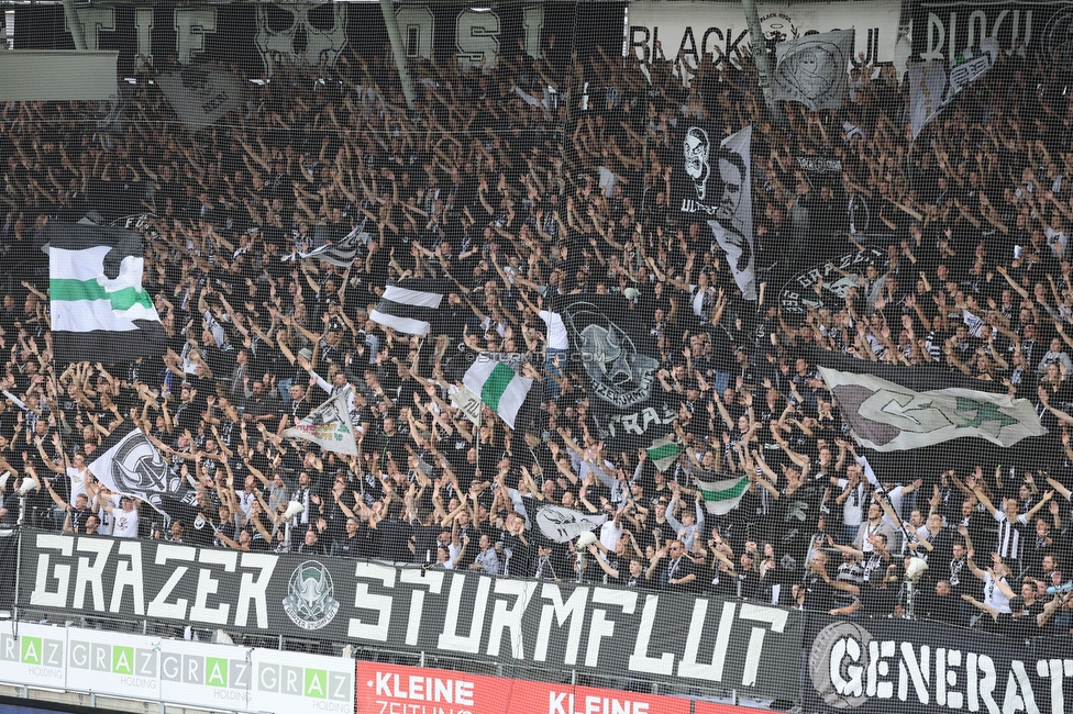 Sturm Graz - Hartberg
Oesterreichische Fussball Bundesliga, 11. Runde, SK Sturm Graz - TSV Hartberg,  Stadion Liebenau Graz, 21.10.2023. 

Foto zeigt Fans von Sturm
Schlüsselwörter: sturmflut