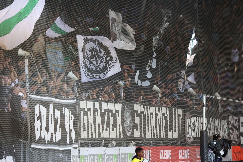 Sturm Graz - Hartberg
Oesterreichische Fussball Bundesliga, 11. Runde, SK Sturm Graz - TSV Hartberg, Stadion Liebenau Graz, 21.10.2023. 

Foto zeigt Fans von Sturm
Schlüsselwörter: sturmflut