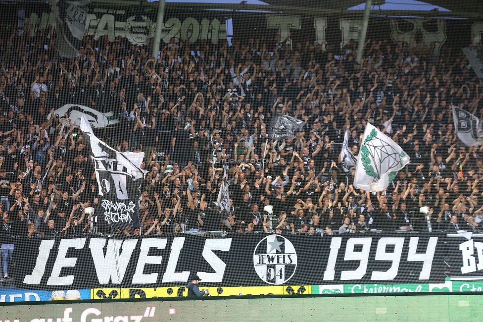 Sturm Graz - Hartberg
Oesterreichische Fussball Bundesliga, 11. Runde, SK Sturm Graz - TSV Hartberg, Stadion Liebenau Graz, 21.10.2023. 

Foto zeigt Fans von Sturm
Schlüsselwörter: jewels