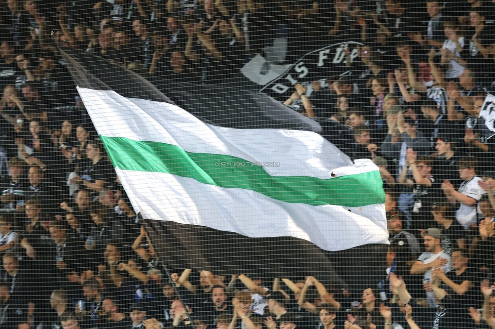 Sturm Graz - Hartberg
Oesterreichische Fussball Bundesliga, 11. Runde, SK Sturm Graz - TSV Hartberg,  Stadion Liebenau Graz, 21.10.2023. 

Foto zeigt Fans von Sturm
