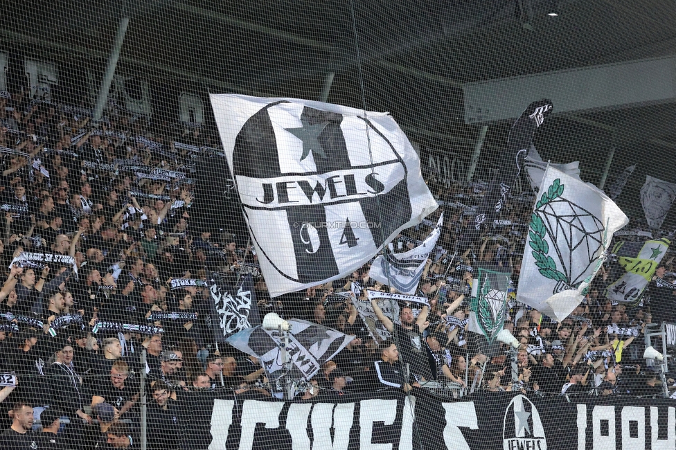 Sturm Graz - Hartberg
Oesterreichische Fussball Bundesliga, 11. Runde, SK Sturm Graz - TSV Hartberg,  Stadion Liebenau Graz, 21.10.2023. 

Foto zeigt Fans von Sturm
