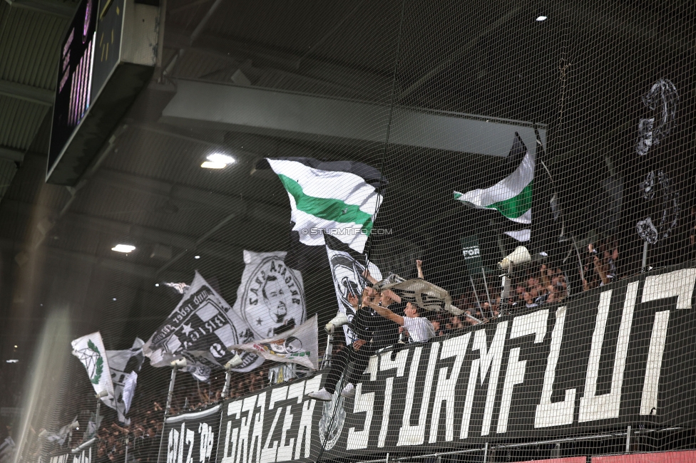 Sturm Graz - Hartberg
Oesterreichische Fussball Bundesliga, 11. Runde, SK Sturm Graz - TSV Hartberg,  Stadion Liebenau Graz, 21.10.2023. 

Foto zeigt Fans von Sturm
Schlüsselwörter: sturmflut