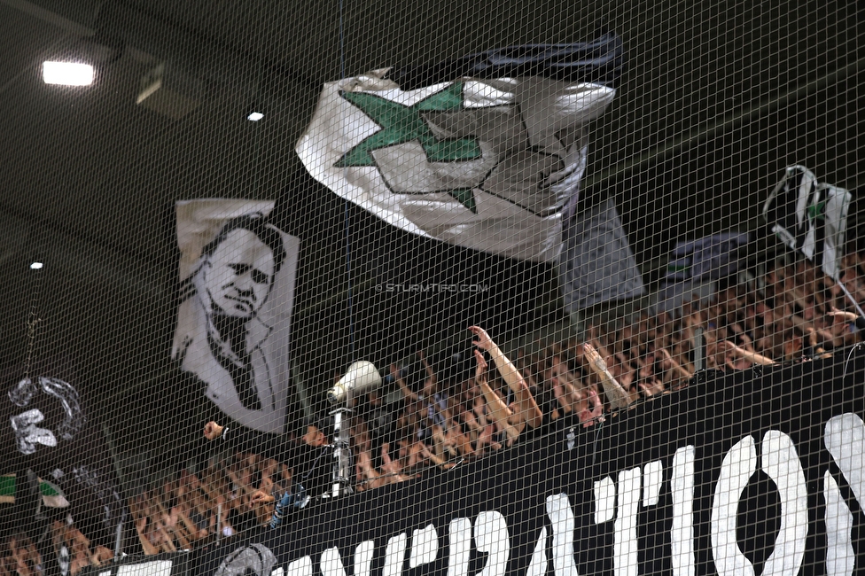 Sturm Graz - Hartberg
Oesterreichische Fussball Bundesliga, 11. Runde, SK Sturm Graz - TSV Hartberg,  Stadion Liebenau Graz, 21.10.2023. 

Foto zeigt Fans von Sturm
Schlüsselwörter: generationchaos