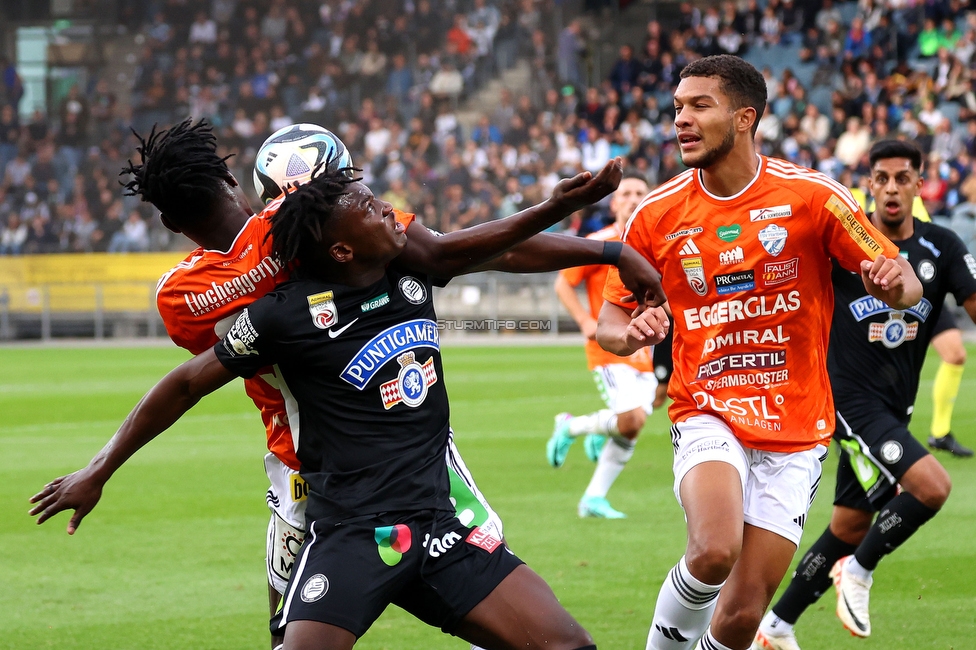 Sturm Graz - Hartberg
Oesterreichische Fussball Bundesliga, 11. Runde, SK Sturm Graz - TSV Hartberg,  Stadion Liebenau Graz, 21.10.2023. 

Foto zeigt Seedy Jatta (Sturm)
