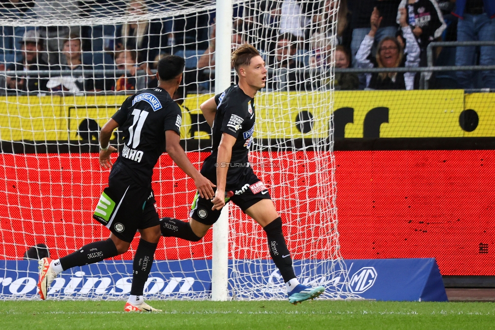 Sturm Graz - Hartberg
Oesterreichische Fussball Bundesliga, 11. Runde, SK Sturm Graz - TSV Hartberg, Stadion Liebenau Graz, 21.10.2023. 

Foto zeigt Alexander Prass (Sturm)
Schlüsselwörter: torjubel