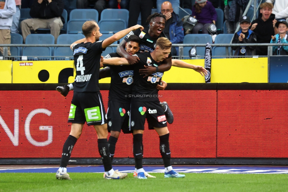 Sturm Graz - Hartberg
Oesterreichische Fussball Bundesliga, 11. Runde, SK Sturm Graz - TSV Hartberg, Stadion Liebenau Graz, 21.10.2023. 

Foto zeigt Alexander Prass (Sturm)
Schlüsselwörter: torjubel