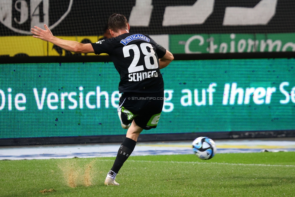 Sturm Graz - Hartberg
Oesterreichische Fussball Bundesliga, 11. Runde, SK Sturm Graz - TSV Hartberg, Stadion Liebenau Graz, 21.10.2023. 

Foto zeigt David Schnegg (Sturm)
