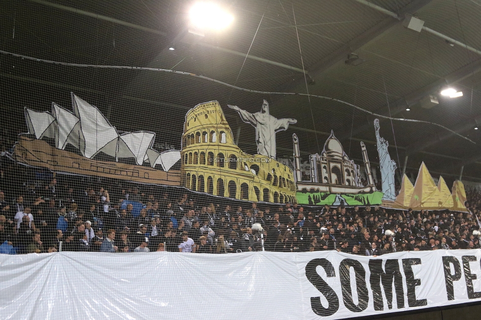 Sturm Graz - Atalanta
UEFA Europa League Gruppenphase 3. Spieltag, SK Sturm Graz - Atalanta Bergamo, Stadion Liebenau Graz, 26.10.2023. 

Foto zeigt Fans von Sturm mit einer Choreografie
