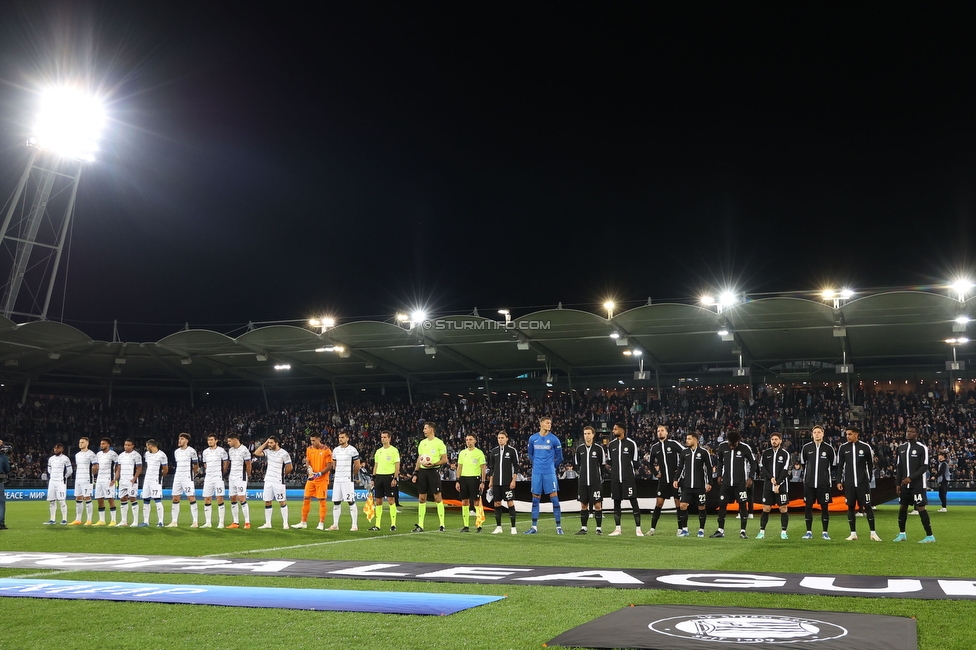 Sturm Graz - Atalanta
UEFA Europa League Gruppenphase 3. Spieltag, SK Sturm Graz - Atalanta Bergamo, Stadion Liebenau Graz, 26.10.2023. 

Foto zeigt die Mannschaft von Sturm
