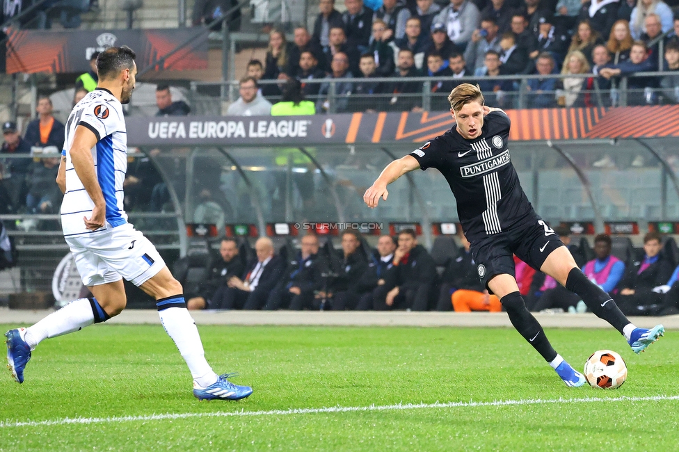 Sturm Graz - Atalanta
UEFA Europa League Gruppenphase 3. Spieltag, SK Sturm Graz - Atalanta Bergamo, Stadion Liebenau Graz, 26.10.2023. 

Foto zeigt Alexander Prass (Sturm)
