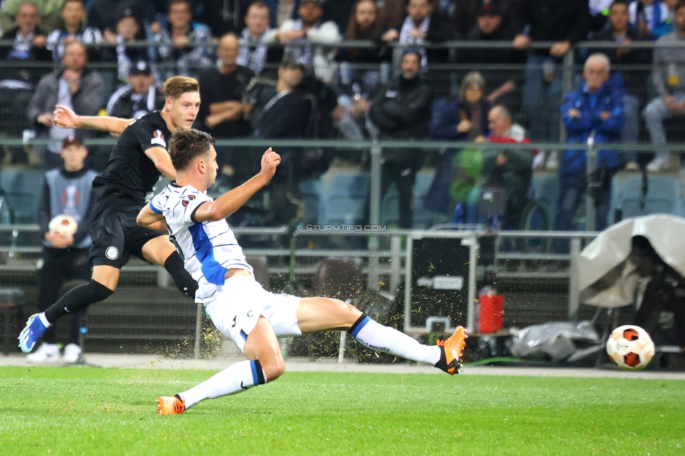 Sturm Graz - Atalanta
UEFA Europa League Gruppenphase 3. Spieltag, SK Sturm Graz - Atalanta Bergamo, Stadion Liebenau Graz, 26.10.2023. 

Foto zeigt Alexander Prass (Sturm)
