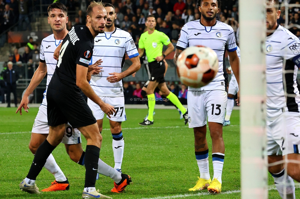 Sturm Graz - Atalanta
UEFA Europa League Gruppenphase 3. Spieltag, SK Sturm Graz - Atalanta Bergamo, Stadion Liebenau Graz, 26.10.2023. 

Foto zeigt Jon Gorenc-Stankovic (Sturm)
