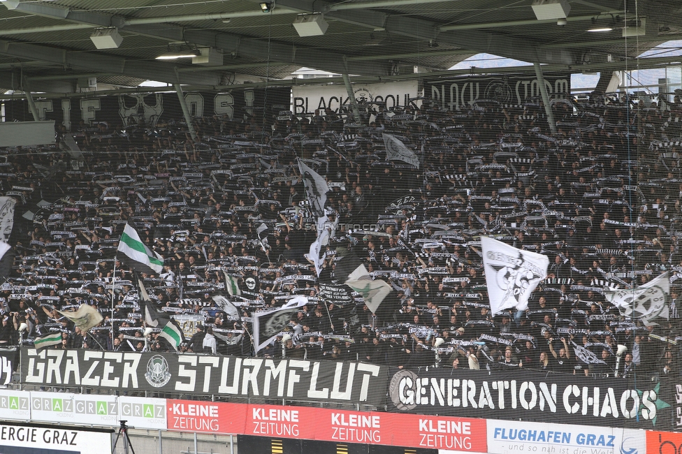 Sturm Graz - Austria Wien
Oesterreichische Fussball Bundesliga, 12. Runde, SK Sturm Graz - FK Austria Wien,  Stadion Liebenau Graz, 29.10.2023. 

Foto zeigt Fans von Sturm
Schlüsselwörter: schals sturmflut generationchaos