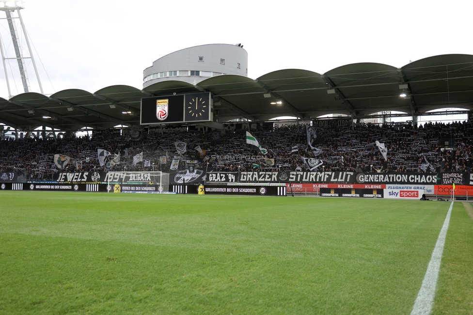 Sturm Graz - Austria Wien
Oesterreichische Fussball Bundesliga, 12. Runde, SK Sturm Graz - FK Austria Wien,  Stadion Liebenau Graz, 29.10.2023. 

Foto zeigt Fans von Sturm
Schlüsselwörter: schals