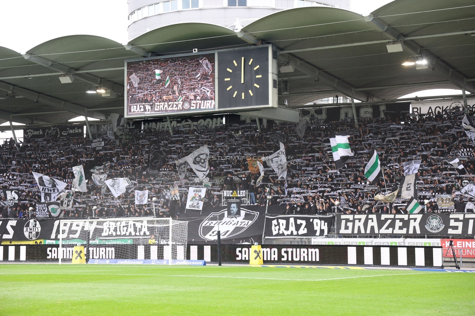 Sturm Graz - Austria Wien
Oesterreichische Fussball Bundesliga, 12. Runde, SK Sturm Graz - FK Austria Wien,  Stadion Liebenau Graz, 29.10.2023. 

Foto zeigt Fans von Sturm
Schlüsselwörter: schals