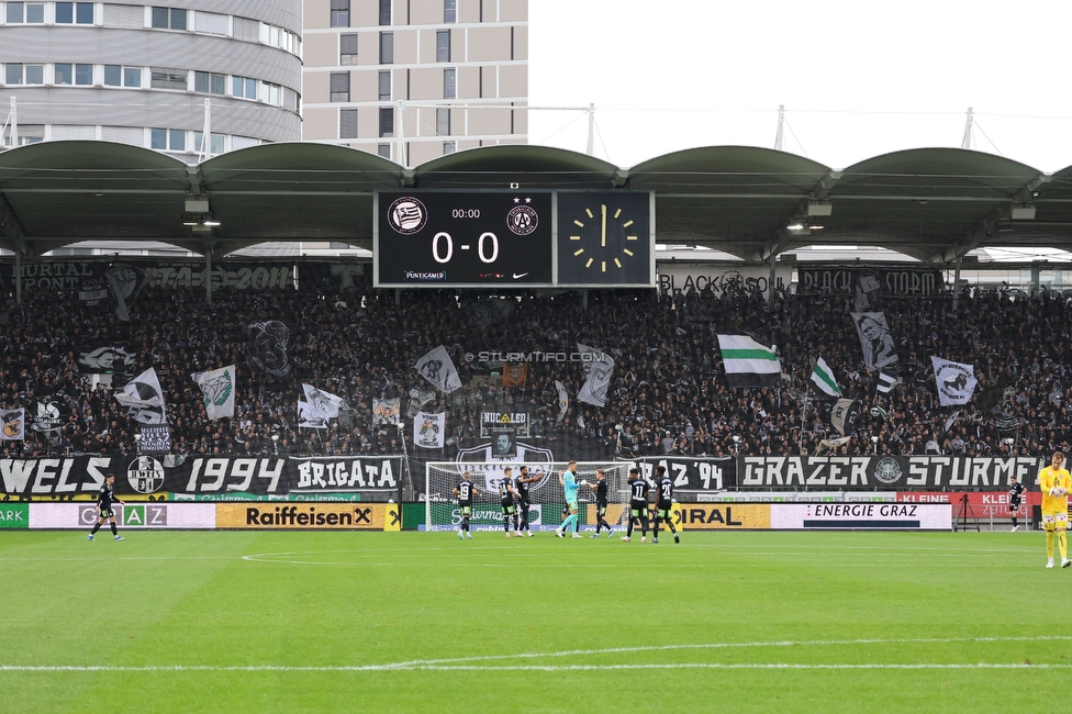 Sturm Graz - Austria Wien
Oesterreichische Fussball Bundesliga, 12. Runde, SK Sturm Graz - FK Austria Wien,  Stadion Liebenau Graz, 29.10.2023. 

Foto zeigt Fans von Sturm
