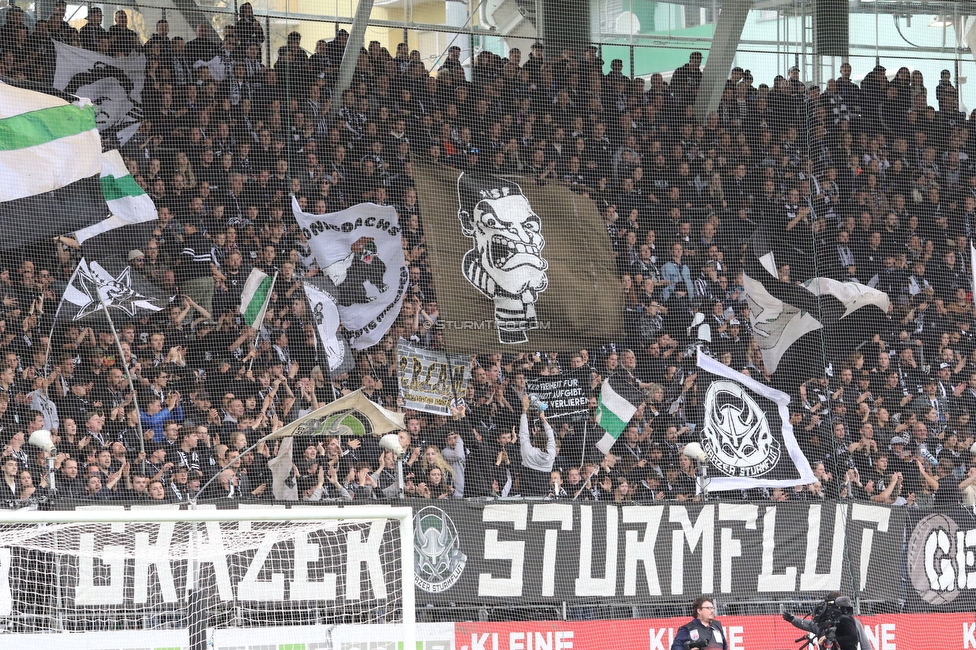 Sturm Graz - Austria Wien
Oesterreichische Fussball Bundesliga, 12. Runde, SK Sturm Graz - FK Austria Wien,  Stadion Liebenau Graz, 29.10.2023. 

Foto zeigt Fans von Sturm
Schlüsselwörter: sturmflut