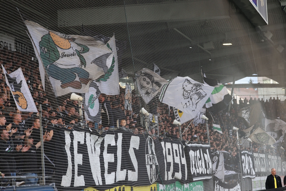 Sturm Graz - Austria Wien
Oesterreichische Fussball Bundesliga, 12. Runde, SK Sturm Graz - FK Austria Wien,  Stadion Liebenau Graz, 29.10.2023. 

Foto zeigt Fans von Sturm
Schlüsselwörter: jewels