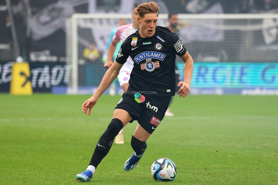 Sturm Graz - Austria Wien
Oesterreichische Fussball Bundesliga, 12. Runde, SK Sturm Graz - FK Austria Wien,  Stadion Liebenau Graz, 29.10.2023. 

Foto zeigt Alexander Prass (Sturm)
