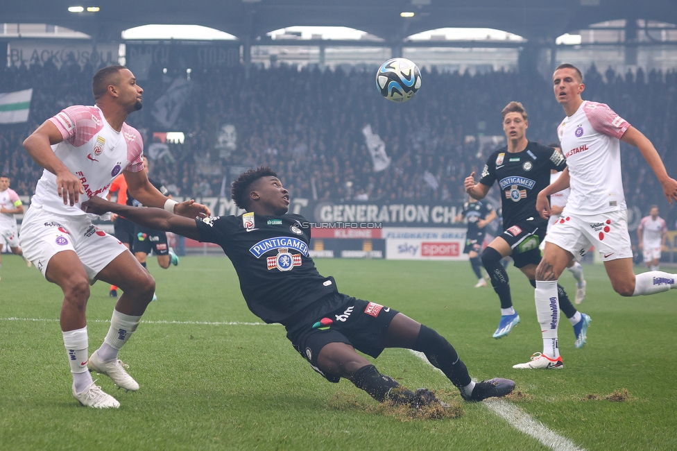 Sturm Graz - Austria Wien
Oesterreichische Fussball Bundesliga, 12. Runde, SK Sturm Graz - FK Austria Wien, Stadion Liebenau Graz, 29.10.2023. 

Foto zeigt Seedyahmed Tijan Jatta (Sturm)
