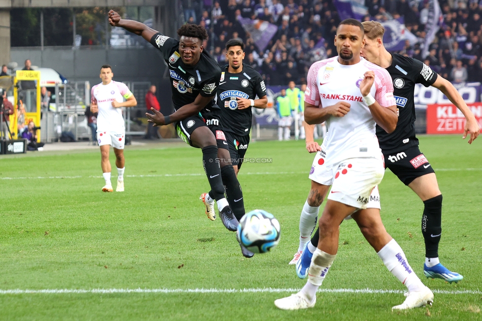 Sturm Graz - Austria Wien
Oesterreichische Fussball Bundesliga, 12. Runde, SK Sturm Graz - FK Austria Wien, Stadion Liebenau Graz, 29.10.2023. 

Foto zeigt Seedyahmed Tijan Jatta (Sturm)
