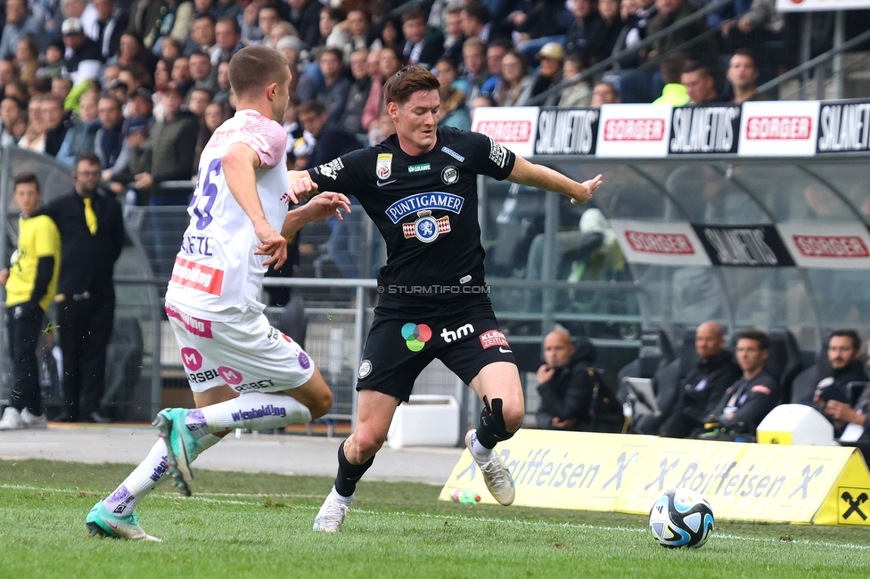 Sturm Graz - Austria Wien
Oesterreichische Fussball Bundesliga, 12. Runde, SK Sturm Graz - FK Austria Wien, Stadion Liebenau Graz, 29.10.2023. 

Foto zeigt David Schnegg (Sturm)
