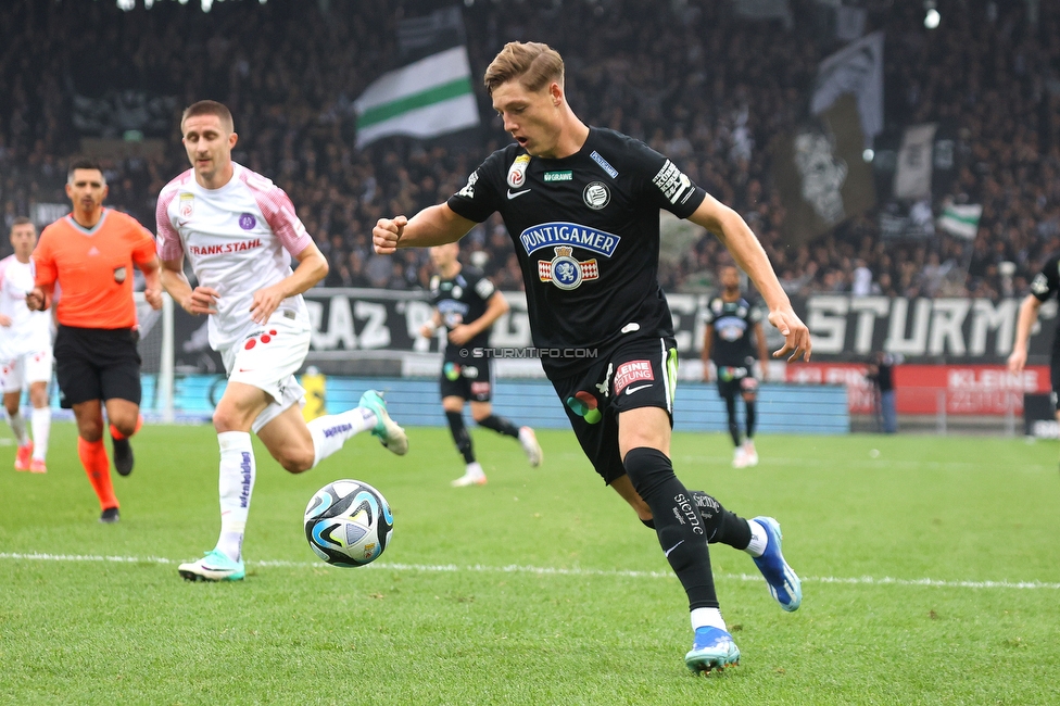 Sturm Graz - Austria Wien
Oesterreichische Fussball Bundesliga, 12. Runde, SK Sturm Graz - FK Austria Wien, Stadion Liebenau Graz, 29.10.2023. 

Foto zeigt Alexander Prass (Sturm)
