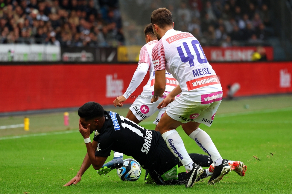 Sturm Graz - Austria Wien
Oesterreichische Fussball Bundesliga, 12. Runde, SK Sturm Graz - FK Austria Wien,  Stadion Liebenau Graz, 29.10.2023. 

Foto zeigt Manprit Sarkaria (Sturm)
