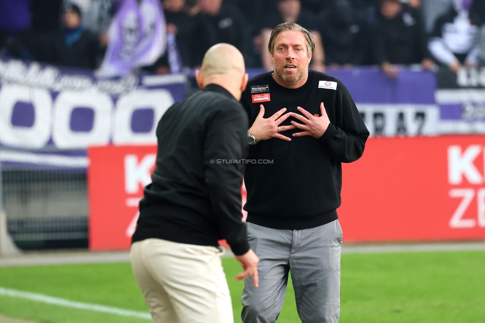 Sturm Graz - Austria Wien
Oesterreichische Fussball Bundesliga, 12. Runde, SK Sturm Graz - FK Austria Wien,  Stadion Liebenau Graz, 29.10.2023. 

Foto zeigt Christian Ilzer (Cheftrainer Sturm) und Michael Wimmer (Trainer Austria)
