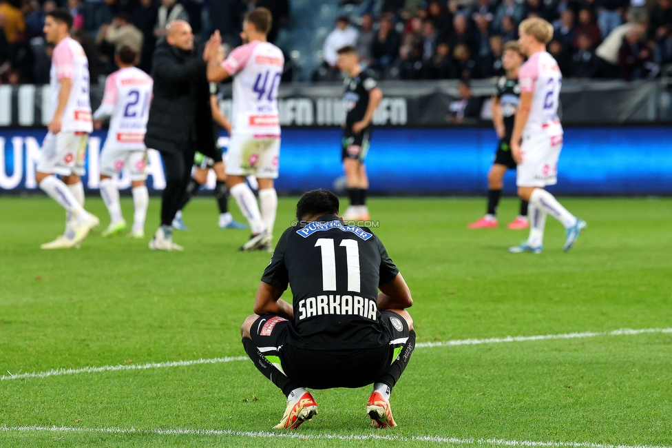 Sturm Graz - Austria Wien
Oesterreichische Fussball Bundesliga, 12. Runde, SK Sturm Graz - FK Austria Wien,  Stadion Liebenau Graz, 29.10.2023. 

Foto zeigt Manprit Sarkaria (Sturm)
