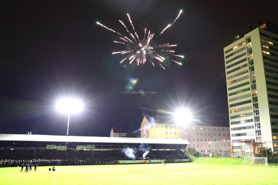 GAK - Sturm Graz
OEFB Cup, 3. Runde, Grazer AK - SK Sturm Graz, Stadion Liebenau Graz, 02.11.2023. 

Foto zeigt Fans von Sturm in der Gruabn
